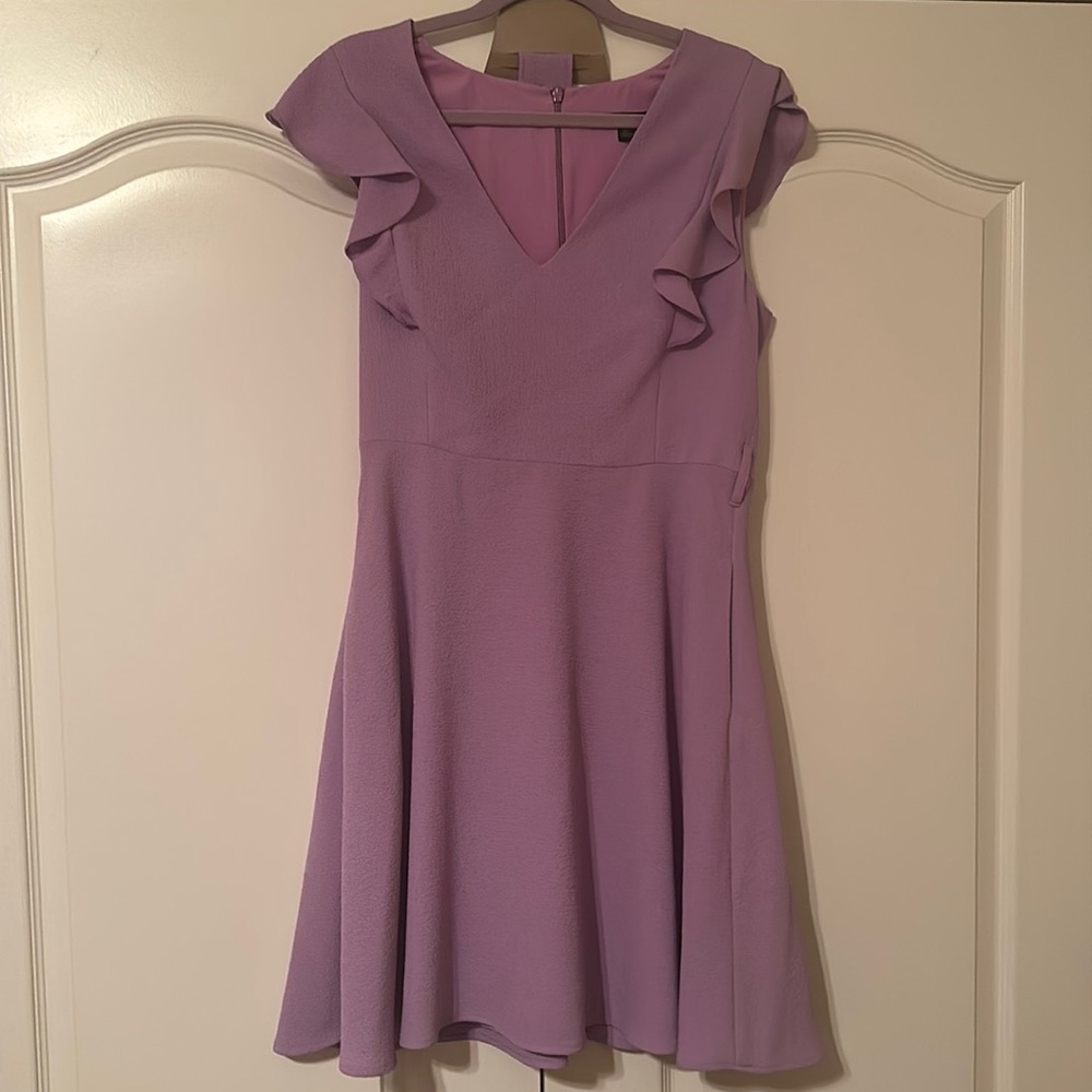 Black Halo Lavender dress with belt